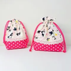 【お名前刺繍無料サービス】〈２点セット〉不思議の国のアリス柄★弁当・コップ