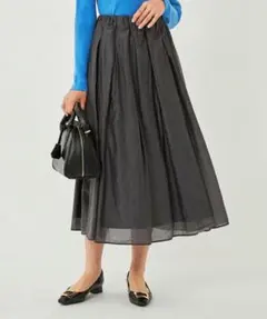 【美品】シアーギャザースカート ダークグレーのサムネイル