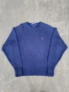 90s Polo by Ralph Lauren ネイビー L セーター