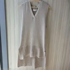 JF Ready Made ニットベスト ワンピース ベージュ F