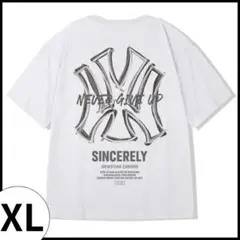 【割引セール】半袖　Tシャツ　メンズ　ホワイト　ストリート　XL　ユニセックス