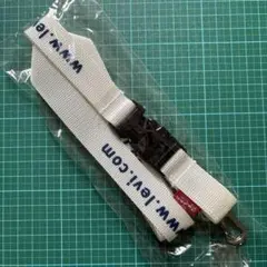 新品 未使用 Levi'sリーバイス ホワイト ナイロン ストラップ 赤タブ