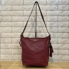 COACH コーチ レザー ワンショルダー バッグ ボルドー 19889