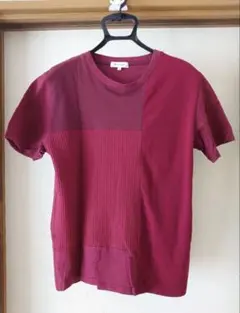 THE SHOP TK ボルドー パネル切替 Tシャツ Lサイズのサムネイル