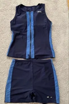 送料無料（匿名配送）ellesse ジップアップ　セパレート　水着　Ｏサイズ