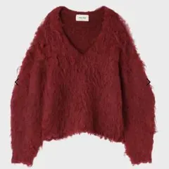 THE TOÉ マフラー　Pigalle shaggy muffler red La Fiorentina | Cozy Faux Fur Muffler