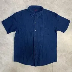 レア 美品 45RPM ダークブルー 半袖デニムシャツ L - メルカリ