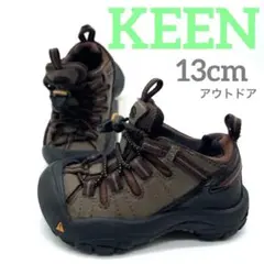 KEEN キッズ トレッキングシューズ ブラウン13cm アウトドア 茶のサムネイル
