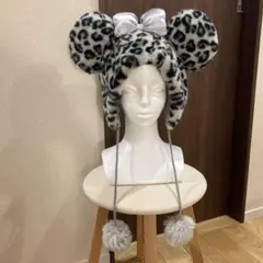 ディズニー　ヒョウ柄　ファンキャップ　ミニー