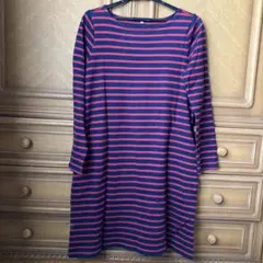 無印良品　ボーダーカットソー　ワンピース