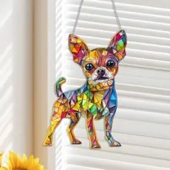 カラフルチワワ サンキャッチャー　インテリア　飾り　犬　わんこ