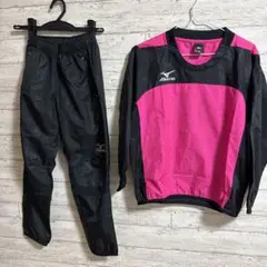 ミズノ　MIZUNO ピステ　上下　140cm ピンク　黒　ブラック　ウィンド