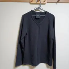 ripvanwinkle ブラック Vネックニット