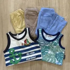 子供服まとめ売り　タンクトップ　ズボン　5点セットのサムネイル