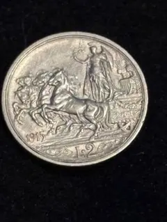 イタリアヴィットーリオエマヌエーレ3世30セント希少使用済切手。台紙