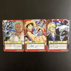 ONE PIECE ハイパーバトルカードダス ルフィ ゾロ サンジ 2001年 ONE PIECE ハイパーバトルカードダス ルフィ ゾロ サンジ 2001年