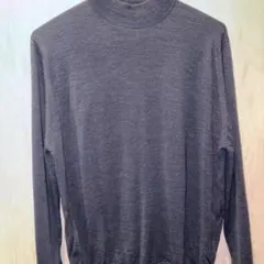 john smedley ダークネイビー モックネック ニット