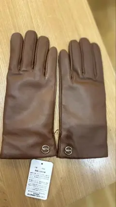 COACH TECH GLOVE レザー 手袋 ブラウン - メルカリ