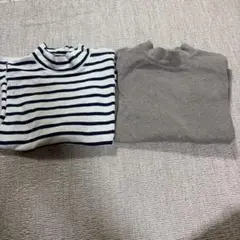 無印良品⭐︎ 起毛ハイネック長袖Ｔシャツ　2枚 140