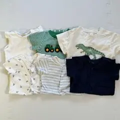 ベビーロンパース　半袖　6枚セット　70〜80