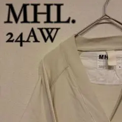 MHL. 24AW WORN COTTON ジャージカーディガン 白のサムネイル
