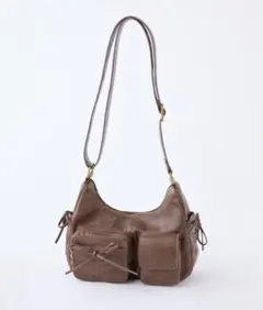 ドロストポケット付きショルダーバッグ