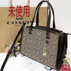 未使用★コーチ ショルダーバッグ 2WAY ハンドバッグ シグネチャー 紙タグ付