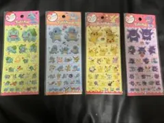 【韓国限定 】ポケモン 5サイズ ぷっくりシール 4枚セットぷくぷくシール