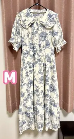 しまみさ ワンピース トワルドジュイ ブルー Mサイズ