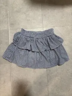H＆M チェック ミニスカート ブルーのサムネイル