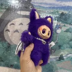 Labubu 海外限定20cmジモモ 超レア紫色Zimomi ハートネックレス付