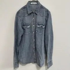 AZUL デニムブルー 長袖シャツ