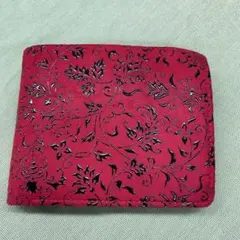 赤い花柄 二つ折り財布 ⭐︎INDEN⭐︎のサムネイル