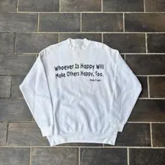 USA製 短丈 90s Lee スウェット メッセージ 白 vintage 古着