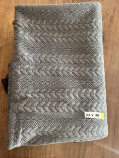 グレー 編み込み模様 ニット生地 100 x 100