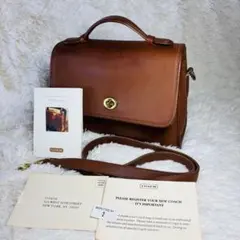 オールドコーチ　ターンロック　2way バッグ　ブラウン　ヴィンテージ　美品