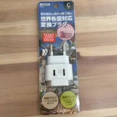 YAZAWA Cタイプ 変換プラグ 2個口