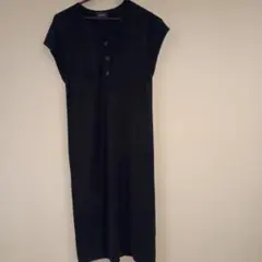 A.P.C. ブラック カットソーワンピース 半袖