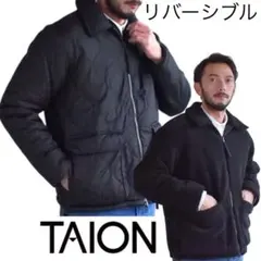 美品■TAION タイオン■ミリタリーリバーシブル ボア ダウンジャケット XL