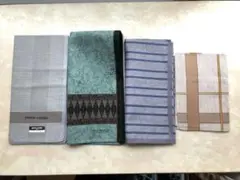 【新品未使用】ハンカチ　ピエールカルダン　ポロ　メンズ　ブランド　グレー　青　緑