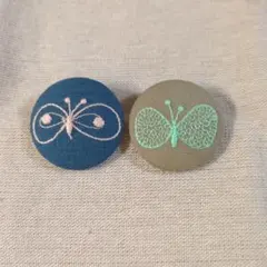 ミナペルホネン♡ハンドメイドブローチ2つセットA-169