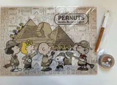 限定スヌーピー A4ファイル、マスキングテープ、ボールペン古代エジプト展　日本製
