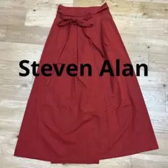 値下 極美品 スティーブンアラン ラップロングスカート ウエストリボン