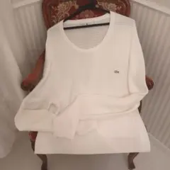 LACOSTE ホワイト ニット セーター