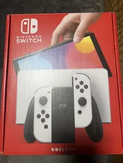 【付属品完備　中古美品】Switch本体有機EL JCホワイト※保護フィルム付き