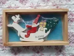 木製 SLEDGE サンタ&トナカイ&クリスマスツリーのオブジェのサムネイル