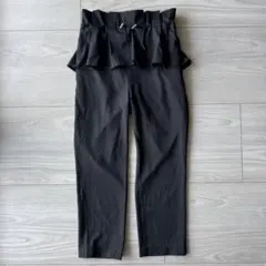 MACHATT マチャット ペプラム フリルパンツ ハイウエスト ブラックのサムネイル
