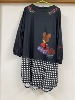 (週末限定値下げ)くまのがっこう 重ね着風 チュニック エプロン 学研