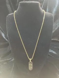 ㉓Devil Skull Dog Tag チェーン付き 真鍮