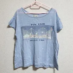ジェラピケ　トップス　半袖　Tシャツ　F レディース　ブルー